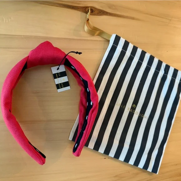 LELE SADOUGHI HEADBAND WOVEN NWT RED PINK PAPAYA - Picture 6 of 6